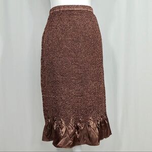 Vintage crinkle texture whimsigoth midi skirt
